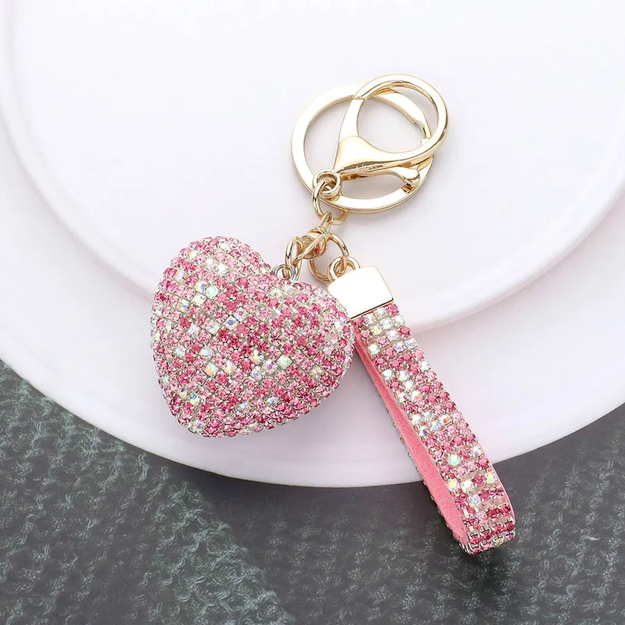 Bling Heart Keychain Bag Charm — wholesale Keychains & Charms by the case