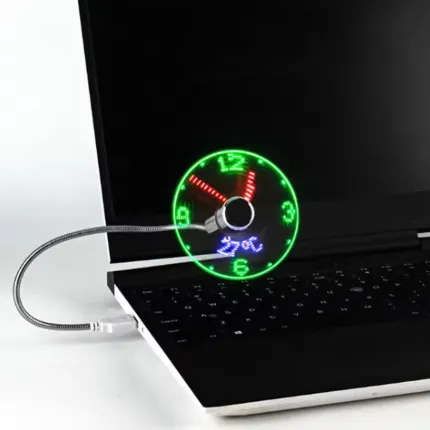 USB LED Clock Fan with Time & Temp Display – Portable Cool — wholesale Tech & Gadgets by the case