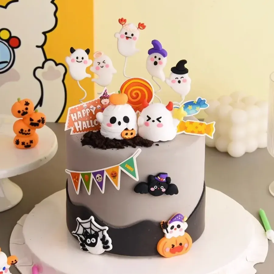 Cake Toppers –Ghost, Pumpkin, Castle Set, Assorted — wholesale More Wholesale Goods by the case