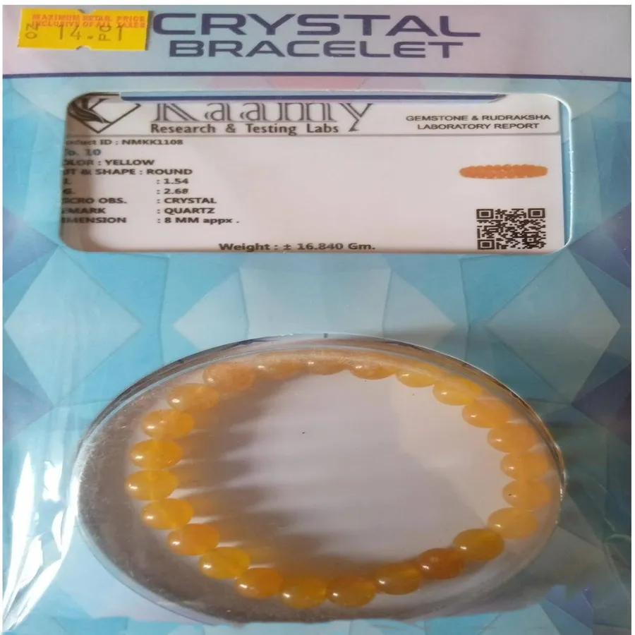 Wholesale 8mm Round Crystal Yellow Adjustable Bracelets (Sold by PCS) — wholesale Apparel & Accessories by the case