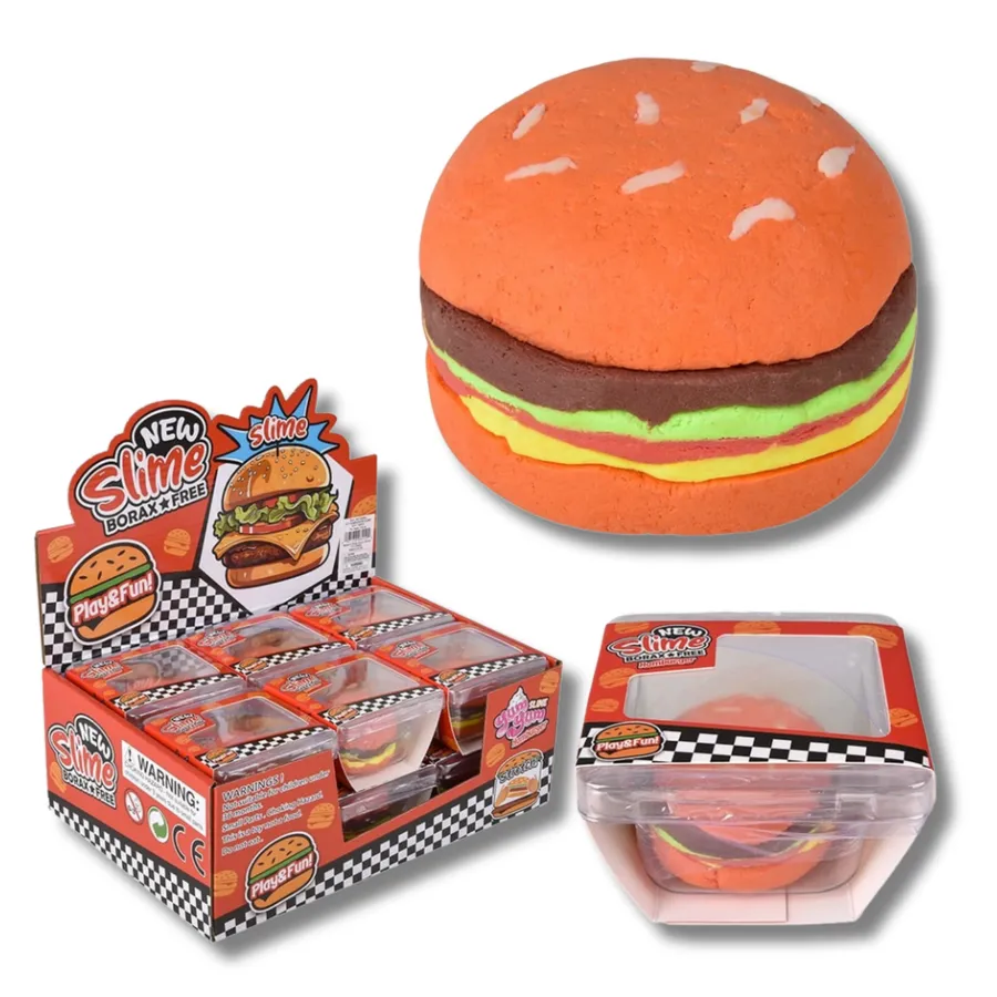 Squishy Cheeseburger Clay Slime For Kids — wholesale Fidgets & Sensory by the case