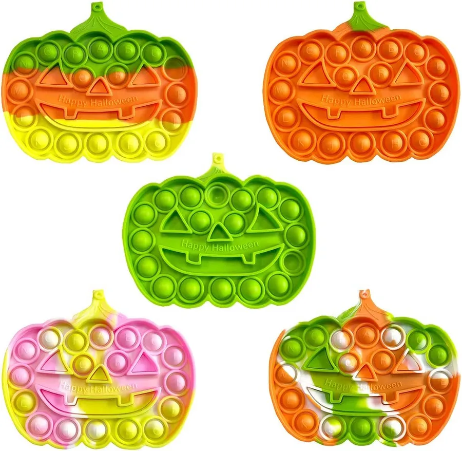 Pumpkin Push Pop It Fidget Kids Toy- Assorted — wholesale Fidgets & Sensory by the case