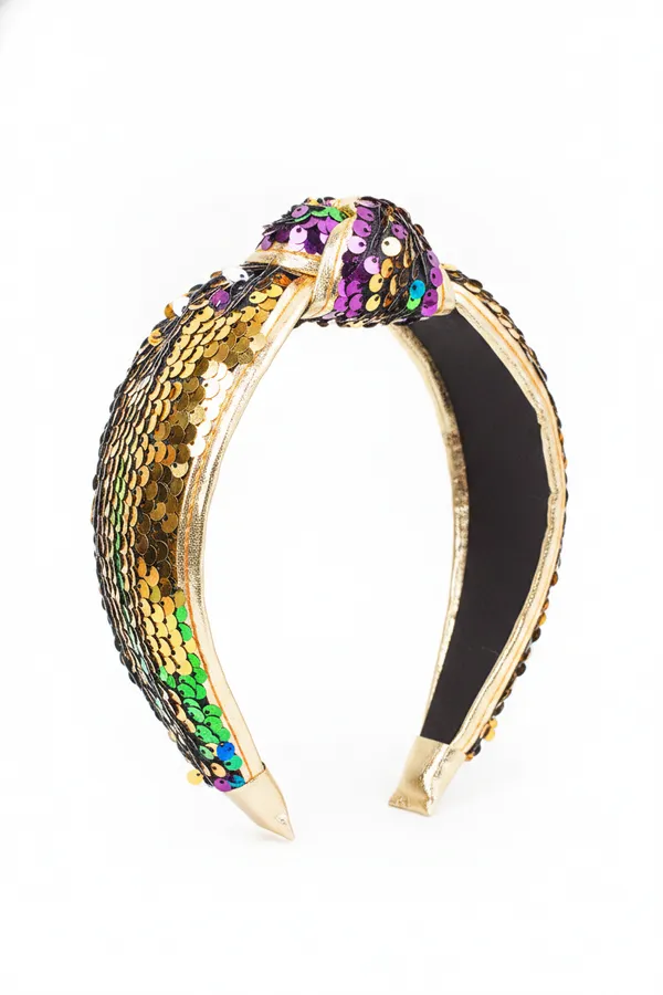 Viola French Quarter Flair Sequin Knotted Headband — wholesale Apparel & Accessories by the case