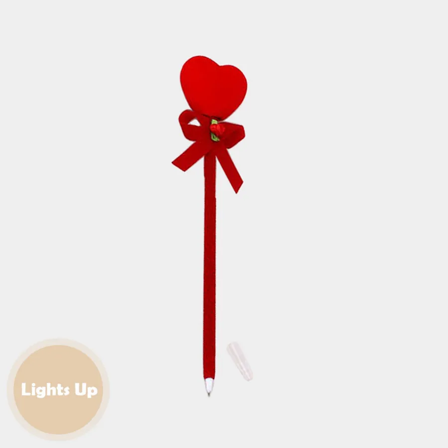Light Up Rose & Heart Stem Ball Pens For Valentine — wholesale Seasonal & Holiday by the case