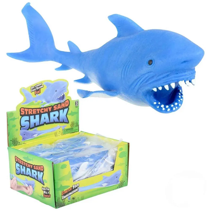 Sand-Filled Shark Squishy Toy - Crunchy Sensory Fidget & Stress Ball for Beach & Summer Displays — wholesale Fidgets & Sensory by the case