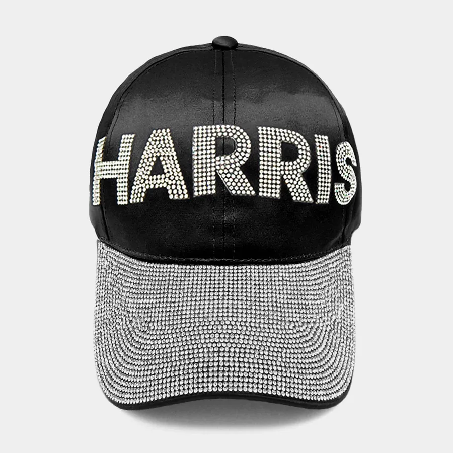 HARRIS Bling Studded Satin Baseball Cap-Assorted- — wholesale Apparel & Accessories by the case