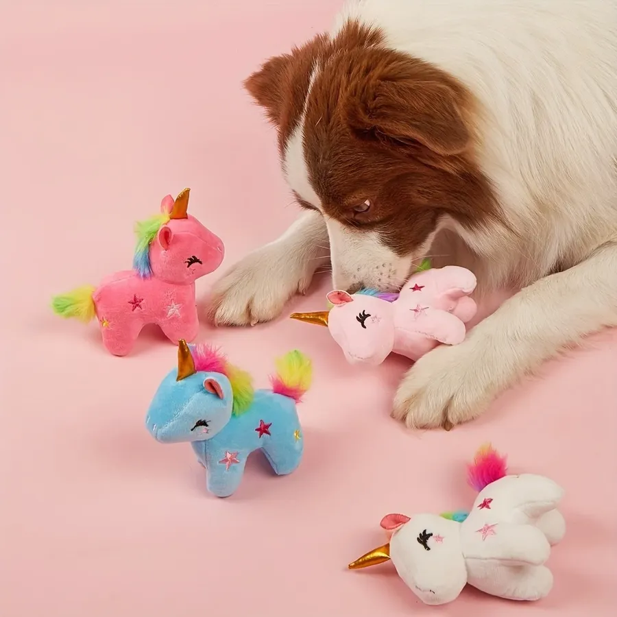 Cute Unicorn Plush Dog Toy – Soft Cotton for Small Dogs — wholesale Plush & Squishies by the case
