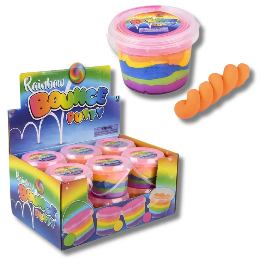 Rainbow Bouncing Putty Back To School Kids Toy — wholesale Fidgets & Sensory by the case