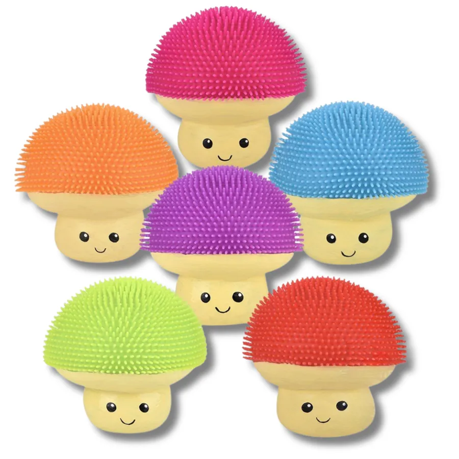 Mushroom Puffer Fidget Kids Play Toy- Assorted — wholesale Fidgets & Sensory by the case