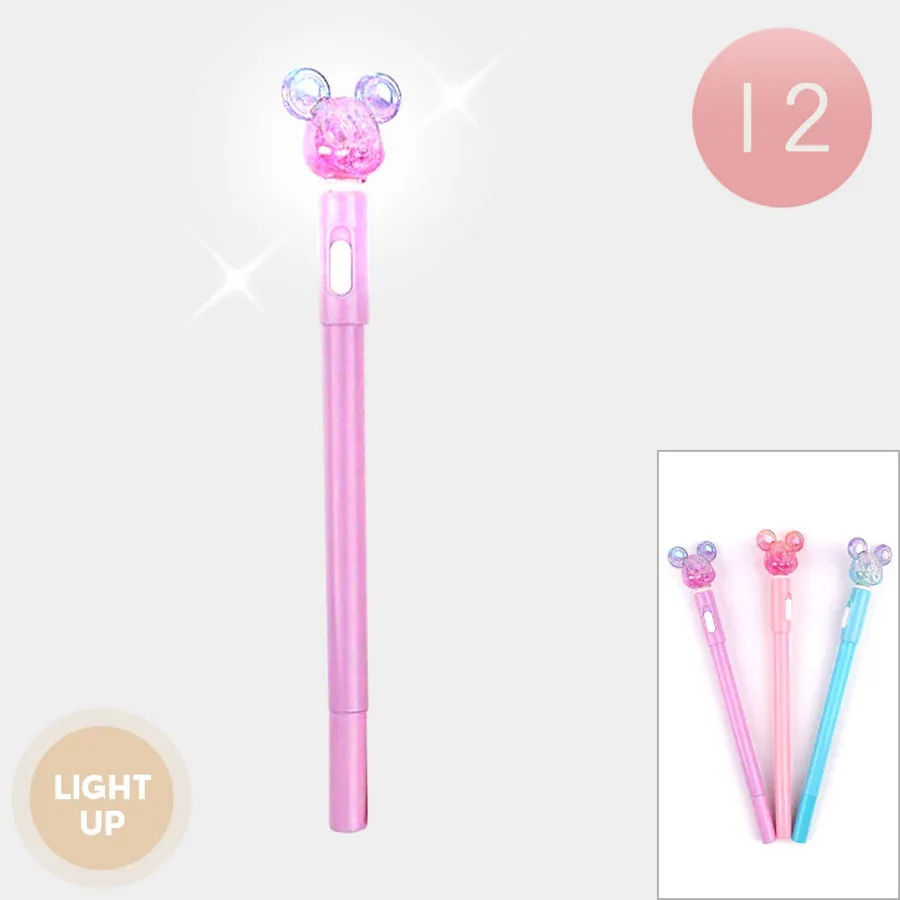 Light Up Mouse Character Ball Pens for Kids — wholesale Stationery & Office by the case