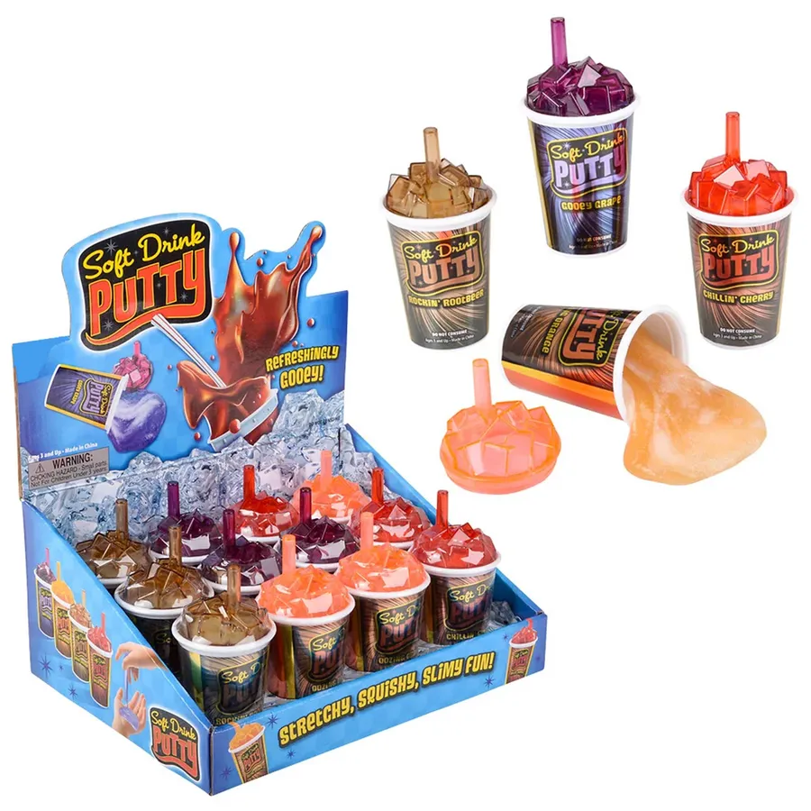 Soft Drink Theme Putty /Slime Kids Toy- Assorted — wholesale Fidgets & Sensory by the case