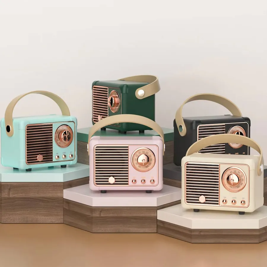 Retro Vintage Wireless Radio Bluetooth Speaker - Assorted — wholesale Tech & Gadgets by the case