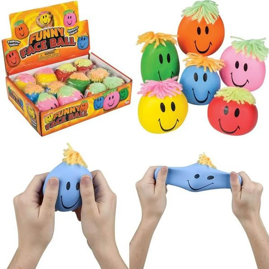 Colorful Smiley Stretch Ball - Squeezy M Keeraft Home Gifts — wholesale More Wholesale Goods by the case
