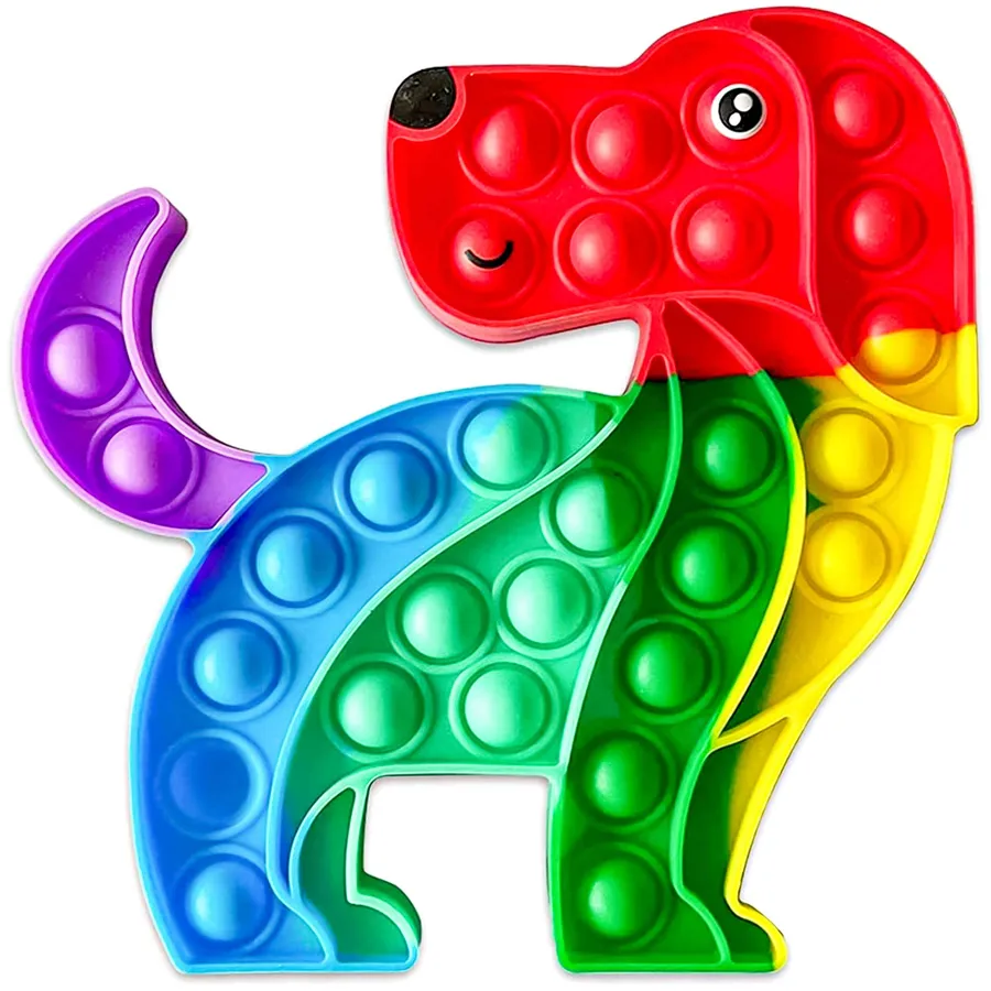 Kids Dog Rainbow Pop It Fidget Toy — wholesale Fidgets & Sensory by the case