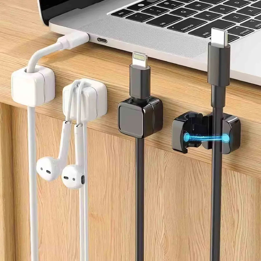 Magnetic Cable Clips — Desktop Cord Organizer Universal — wholesale Tech & Gadgets by the case
