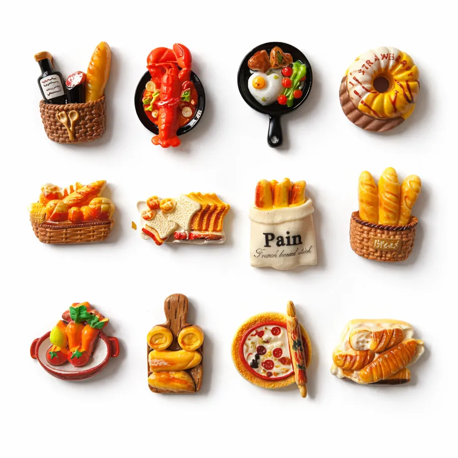 Miniature Resin Food Fridge Magnets – Cute 3D Kitchen Decor — wholesale Home & Décor by the case