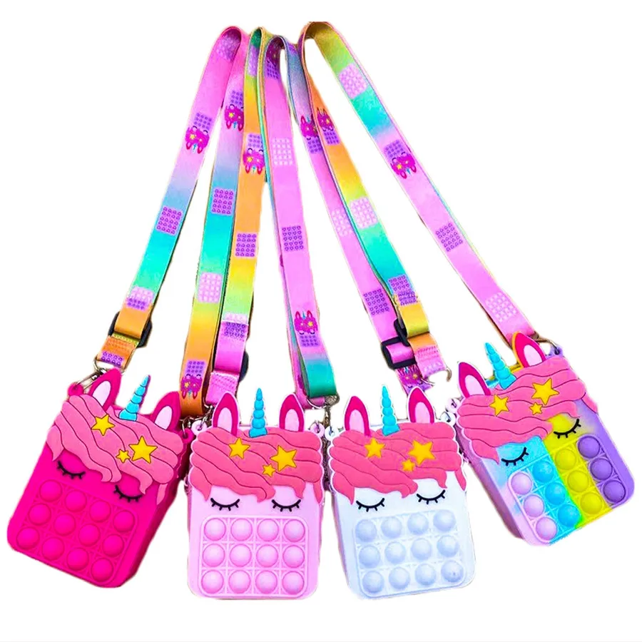 Sensory Toy Unicorn Pop Purse for Girls, Bubble Fidget Handbag — wholesale Fidgets & Sensory by the case