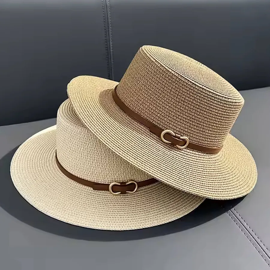 Summer Beach Straw Flat Hat For Women's - Assorted — wholesale Apparel & Accessories by the case