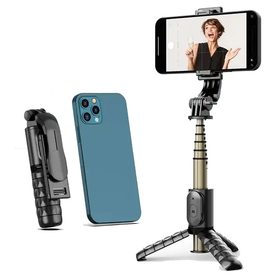 Aluminum Alloy Selfie Stick & Phone Stand Wireless Charger — wholesale Tech & Gadgets by the case