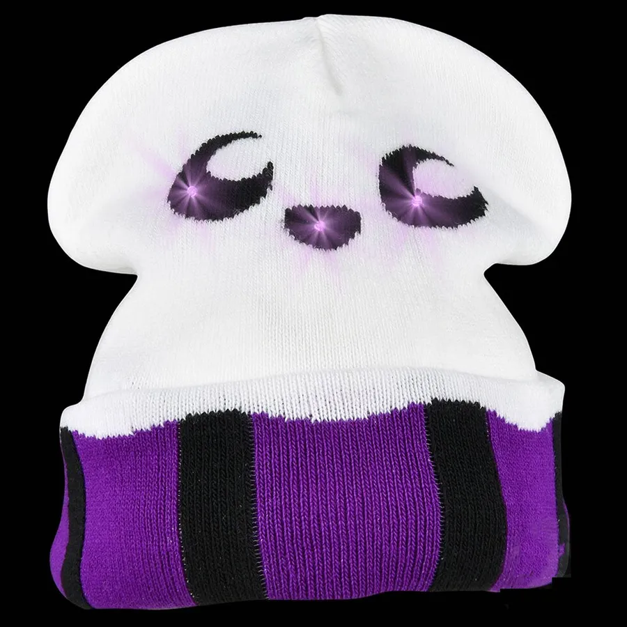 Light-Up Ghost Beanie Hat For Kids — wholesale Apparel & Accessories by the case