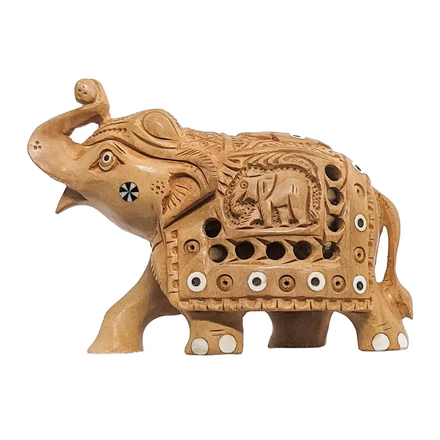 Luck and Fortune: Wooden Good Luck Eleph Keeraft Home Gifts — wholesale Toys & Games by the case