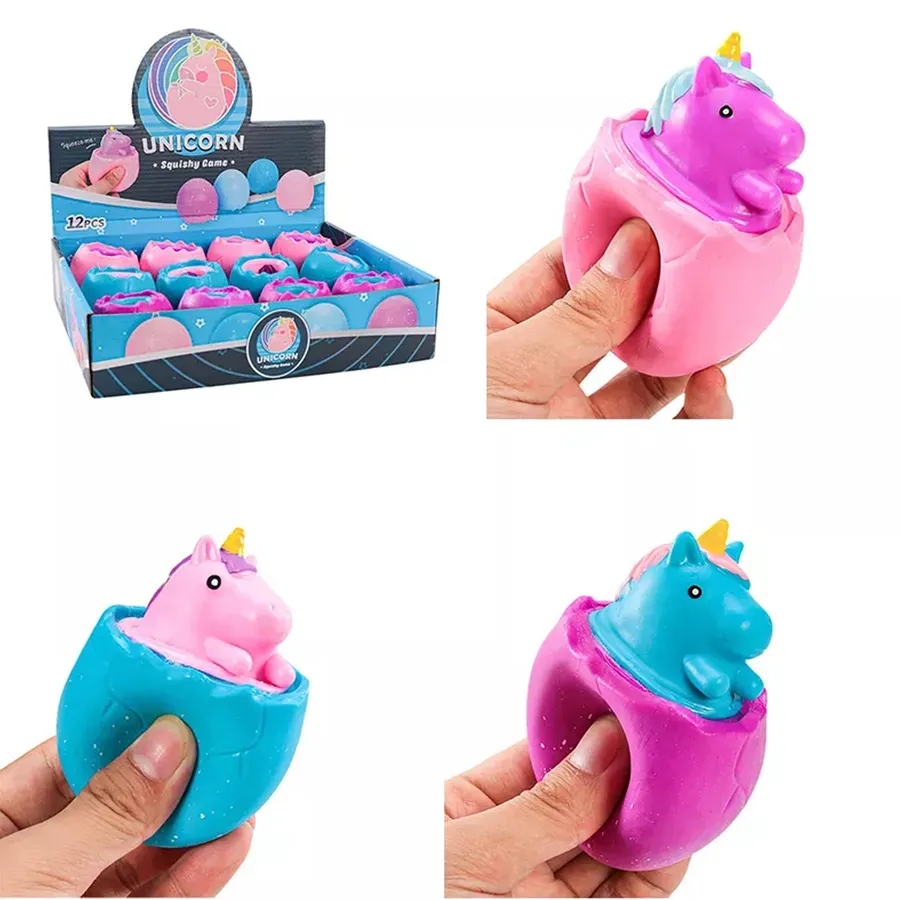 Unicorn Horse Dragon Half Egg Squishy Toy In Bulk — wholesale Plush & Squishies by the case