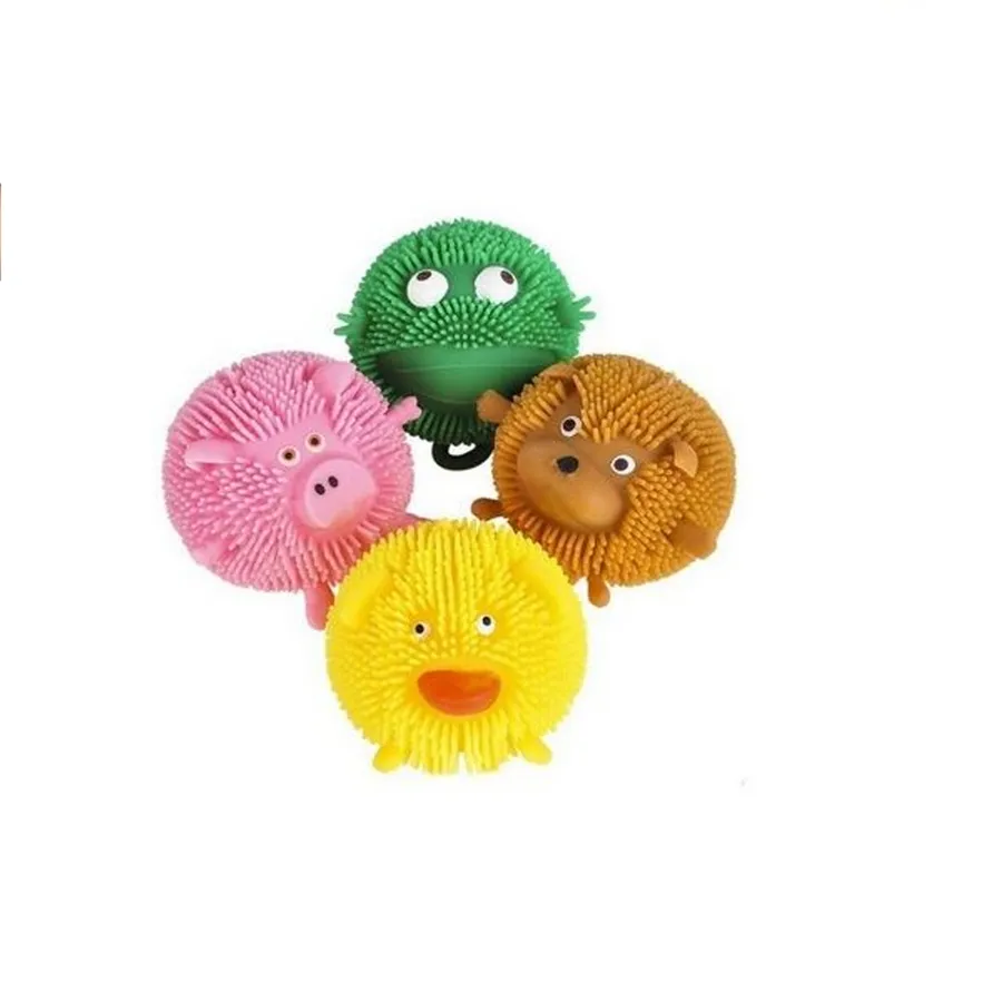 Puffer Animal Squeeze Fidget Kids Toy- Assorted — wholesale Fidgets & Sensory by the case