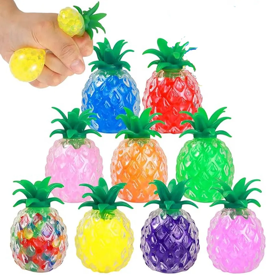 Light Up Pineapple Squishy Ball Toys In Bulk — wholesale Plush & Squishies by the case
