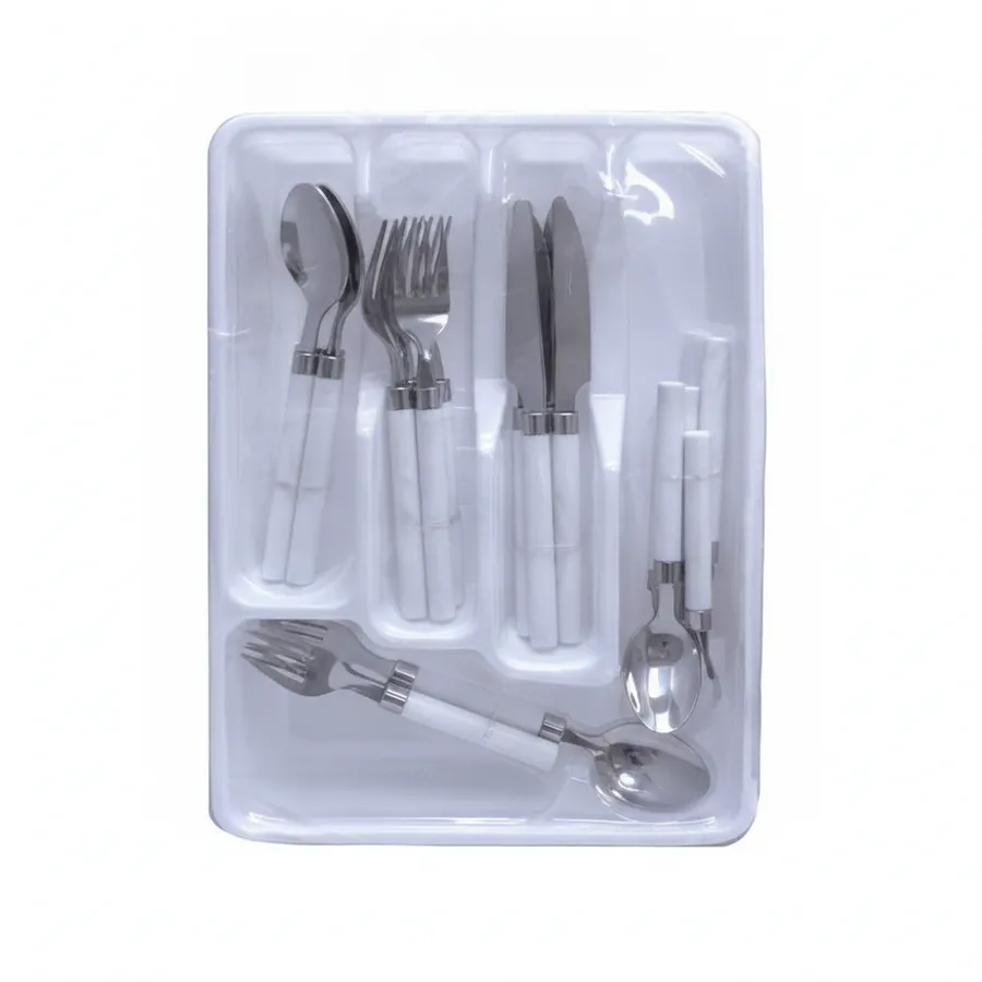 Stainless Steel Cutlery Set with Drawer Organizer - Everyday Kitchen & Tabletop Dinnerware — wholesale Tech & Gadgets by the case