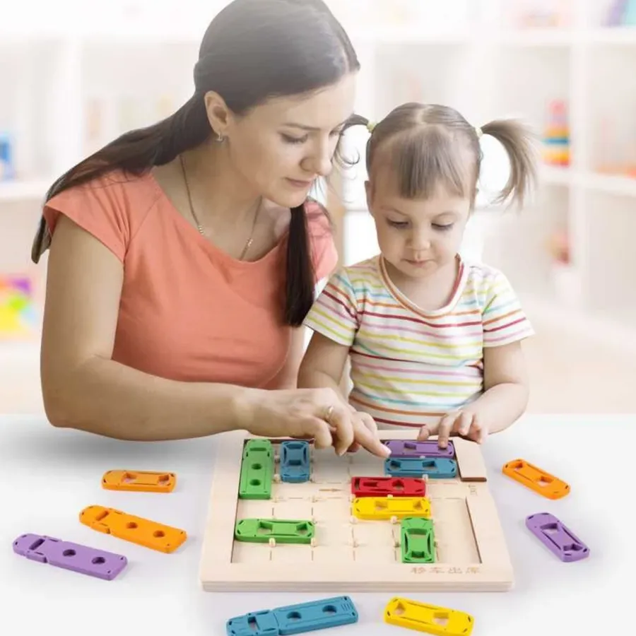 Wooden Car Puzzle Logic Game for Kids and Parents — wholesale Toys & Games by the case