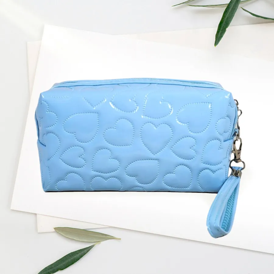 Heart Patterned Solid Pouch Bag For Valentine - Assorted — wholesale Seasonal & Holiday by the case