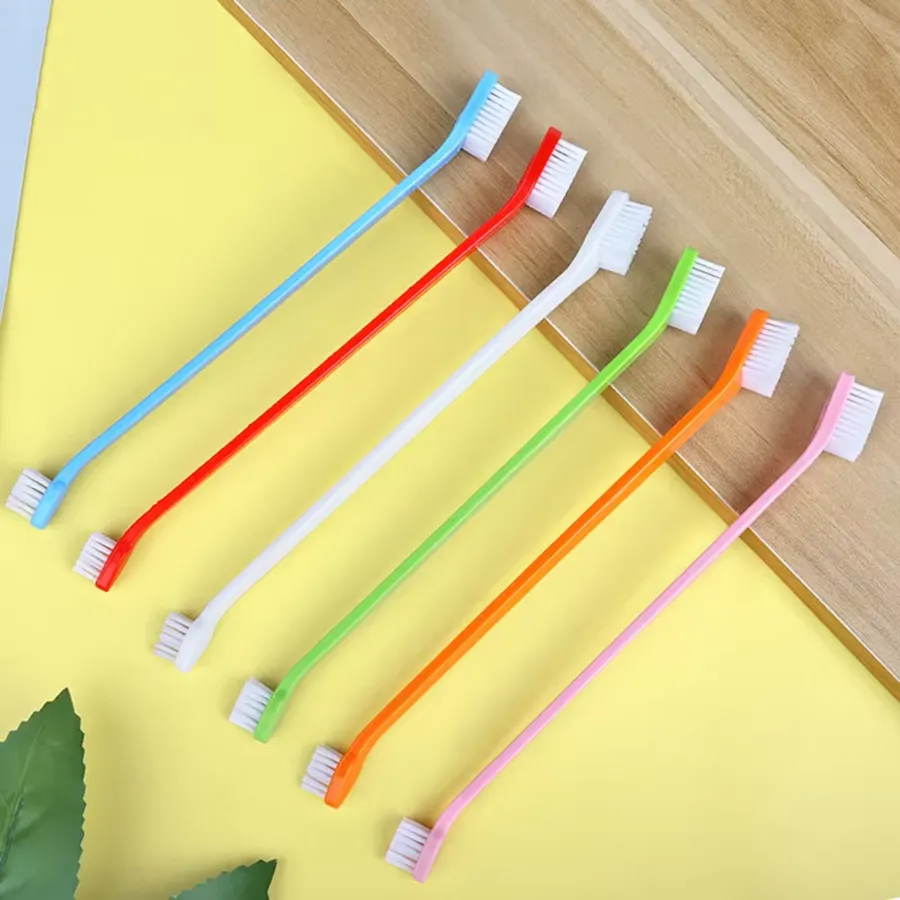 Double-Headed Dog Toothbrush - Multi-Angle Cleaning Tool — wholesale Pet by the case