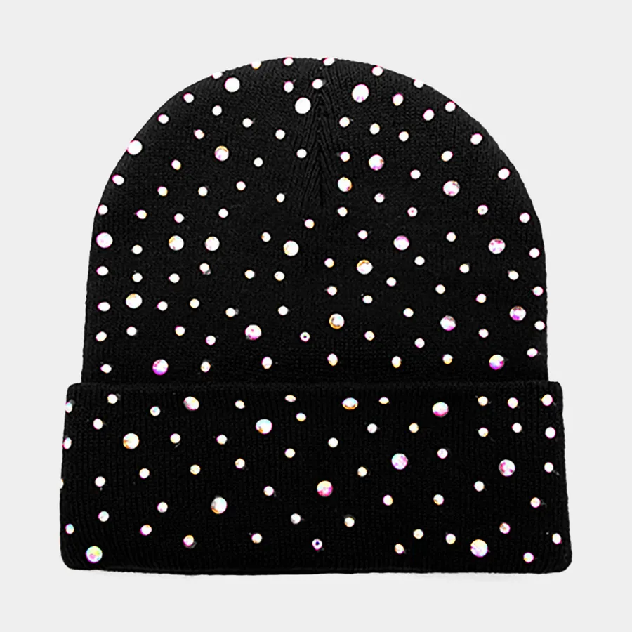 Bling Studded Beanie Hat For Women's - Assorted — wholesale Apparel & Accessories by the case