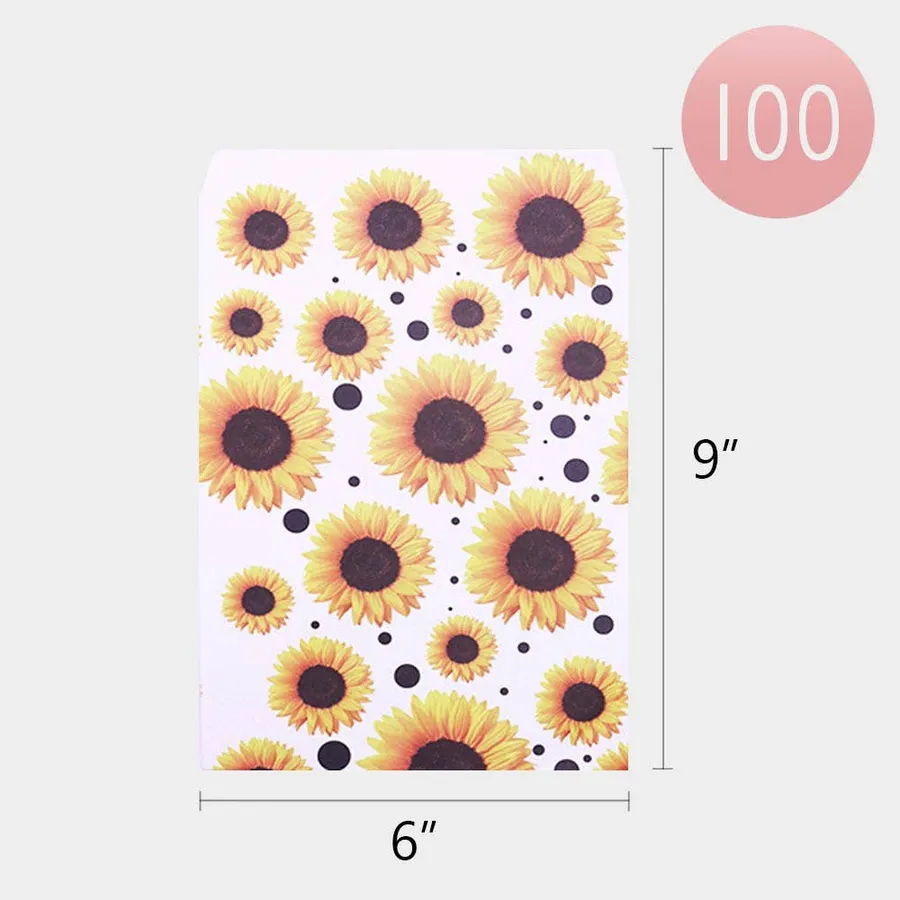 Sunflower Patterned Treat Paper Bag Set — wholesale Bags & Backpacks by the case