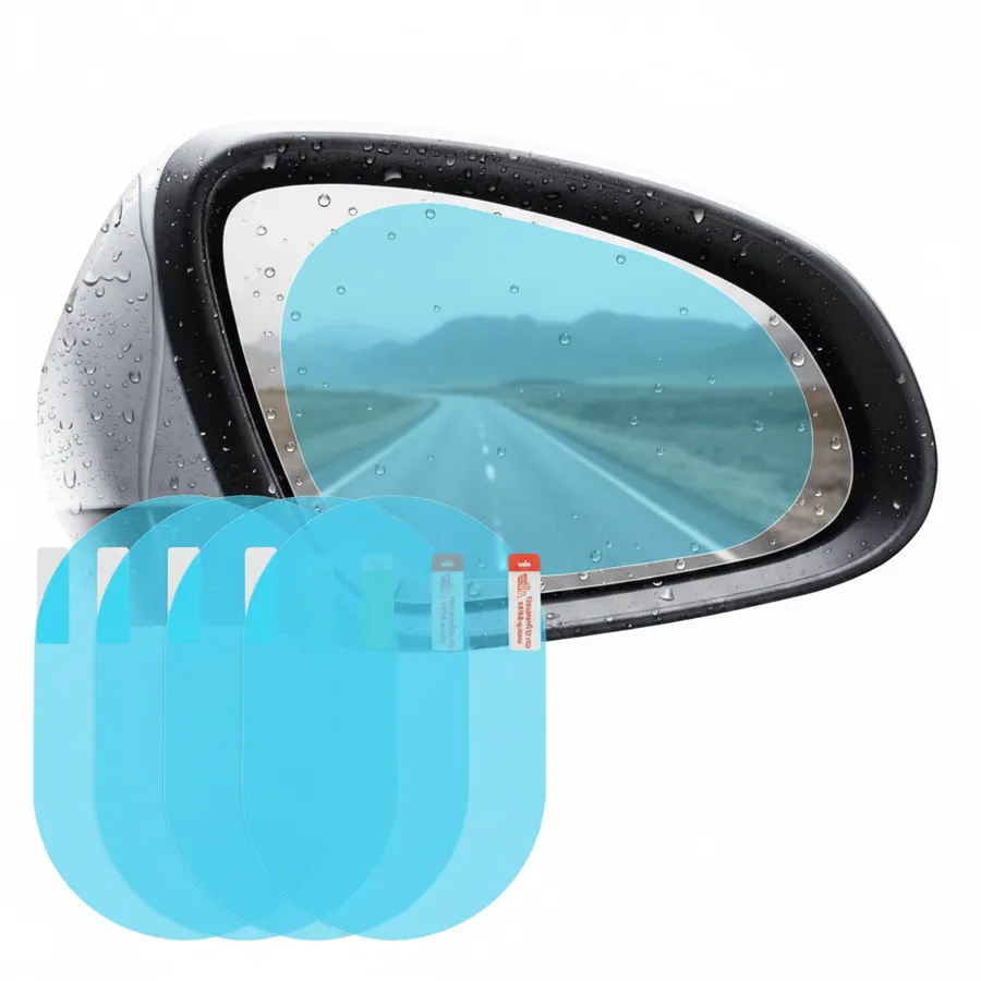 Hydrophobic Car Mirror Film 4-Pack | Anti-Fog — wholesale Home & Décor by the case