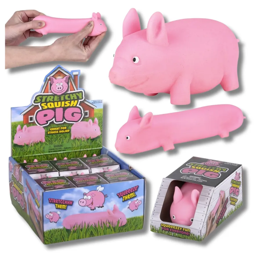 Pig Stretchy Squishy Stress Relief Kids Toy — wholesale Fidgets & Sensory by the case