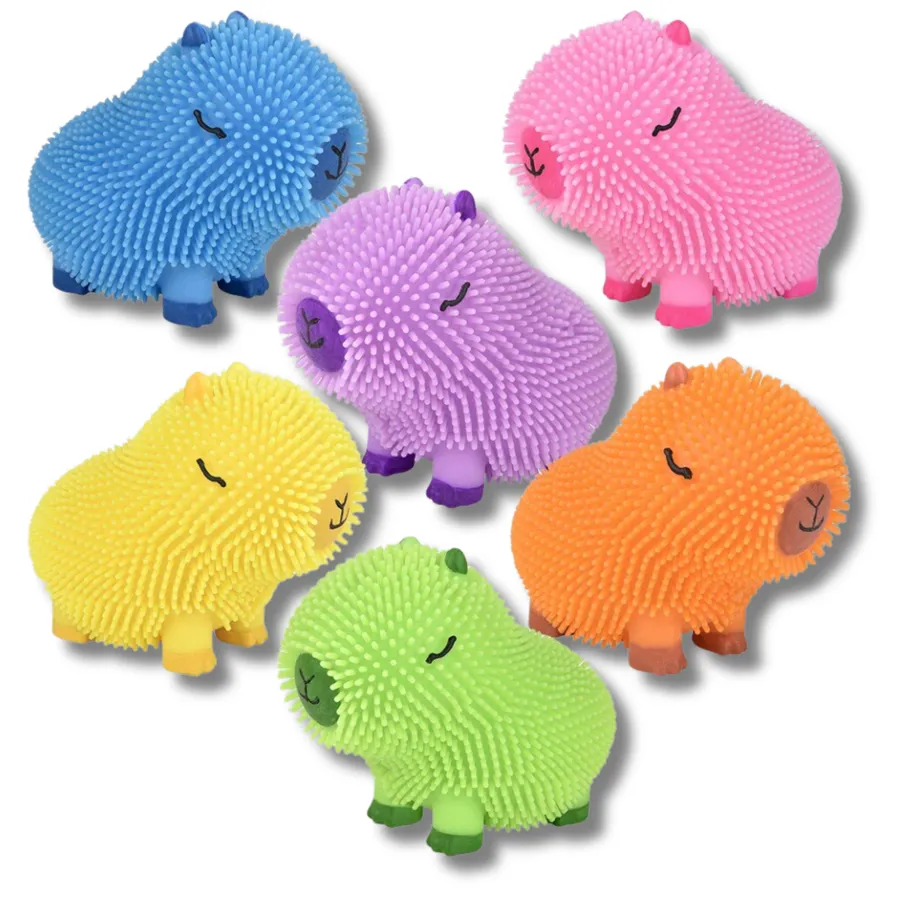 Squeezy Squishy Puffer Capybara Kids Toy - Assorted — wholesale Plush & Squishies by the case