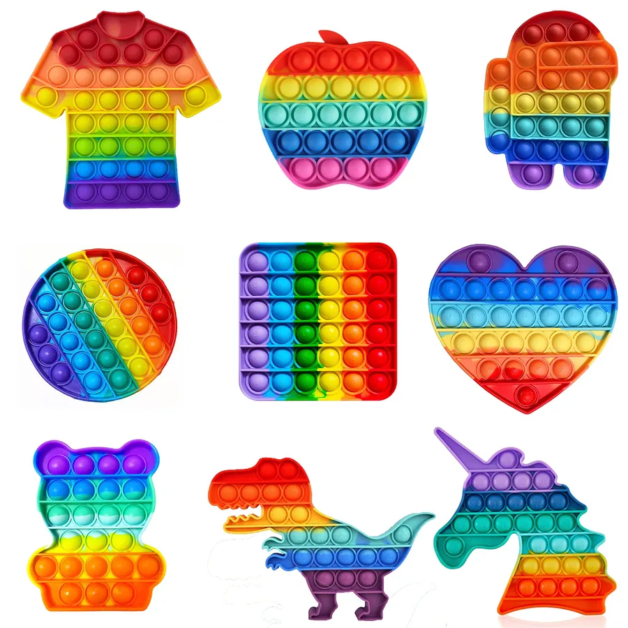 Fidget Sensory Toy - Kids Rainbow Mix Style Pop It — wholesale Fidgets & Sensory by the case
