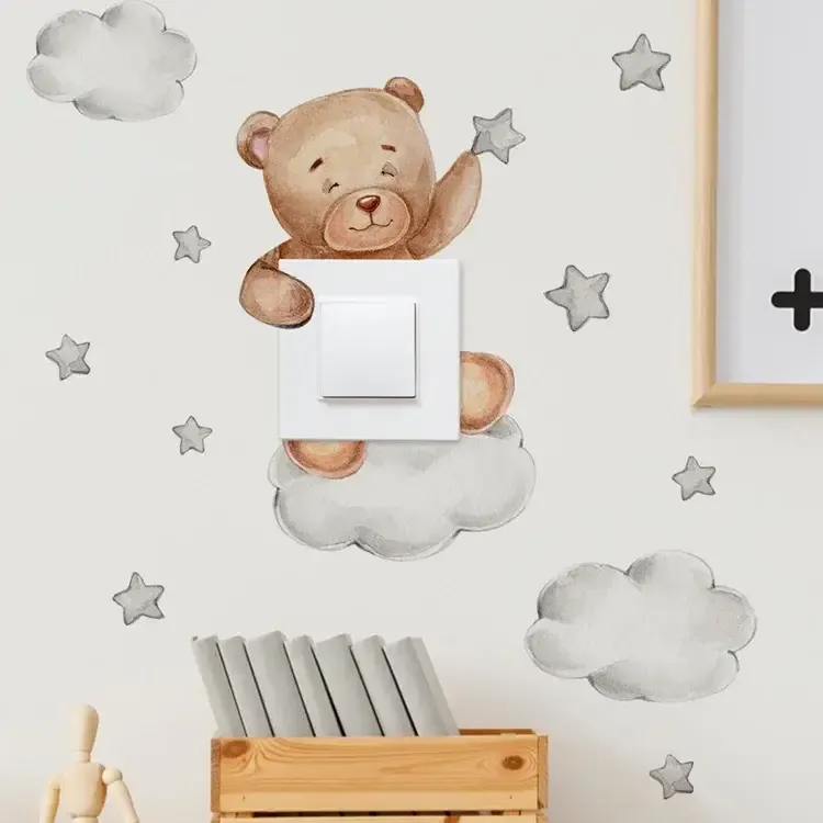 Cartoon Animal Switch Stickers – Kids Wall Decor — wholesale Home & Décor by the case