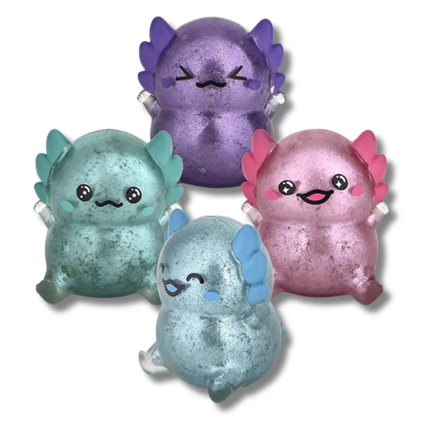 Squish Sticky Axolotl Kids Toy - Assorted — wholesale Plush & Squishies by the case