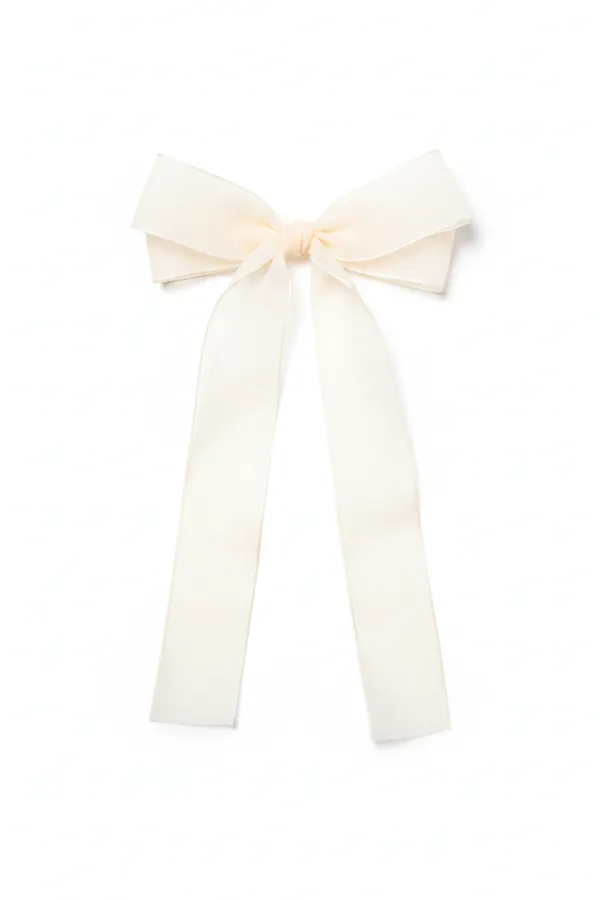 Ivory Sheer Organza Hair Bow Barrette - Elegant Bridal & Everyday Hair Clip Accessory — wholesale Apparel & Accessories by the case