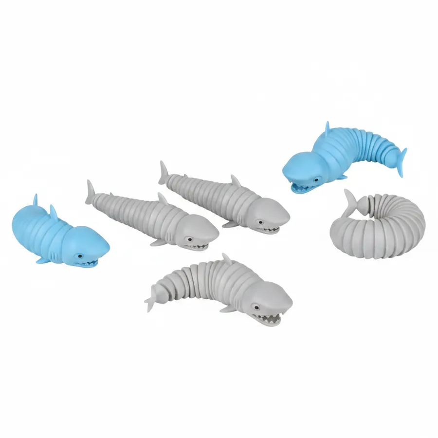 7.5-Inch Sensory Wiggle Shark Toy - Flexible Fidget and Squishy Toy for Stress Relief — wholesale Fidgets & Sensory by the case