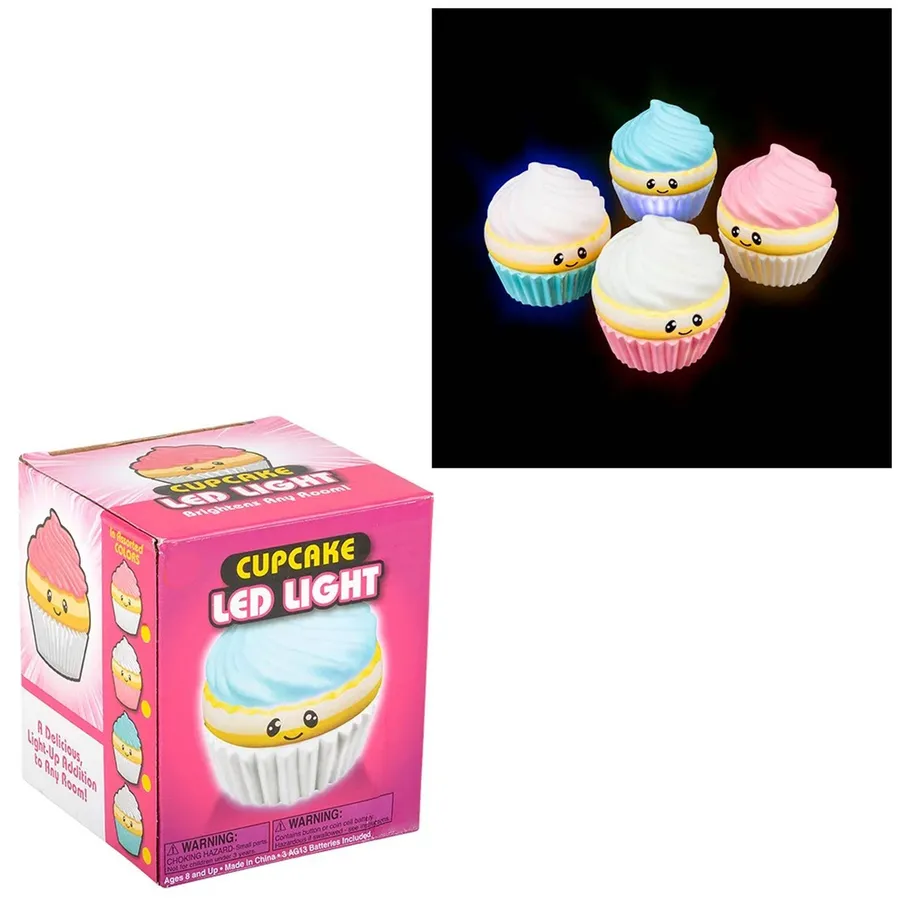5" Cupcake LED Light For Kids In Bulk — wholesale Stationery & Office by the case