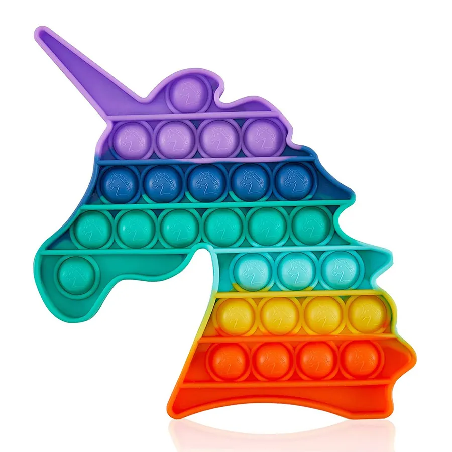 Rainbow Unicorn Pop It Toy Fidget Kids Toy — wholesale Fidgets & Sensory by the case
