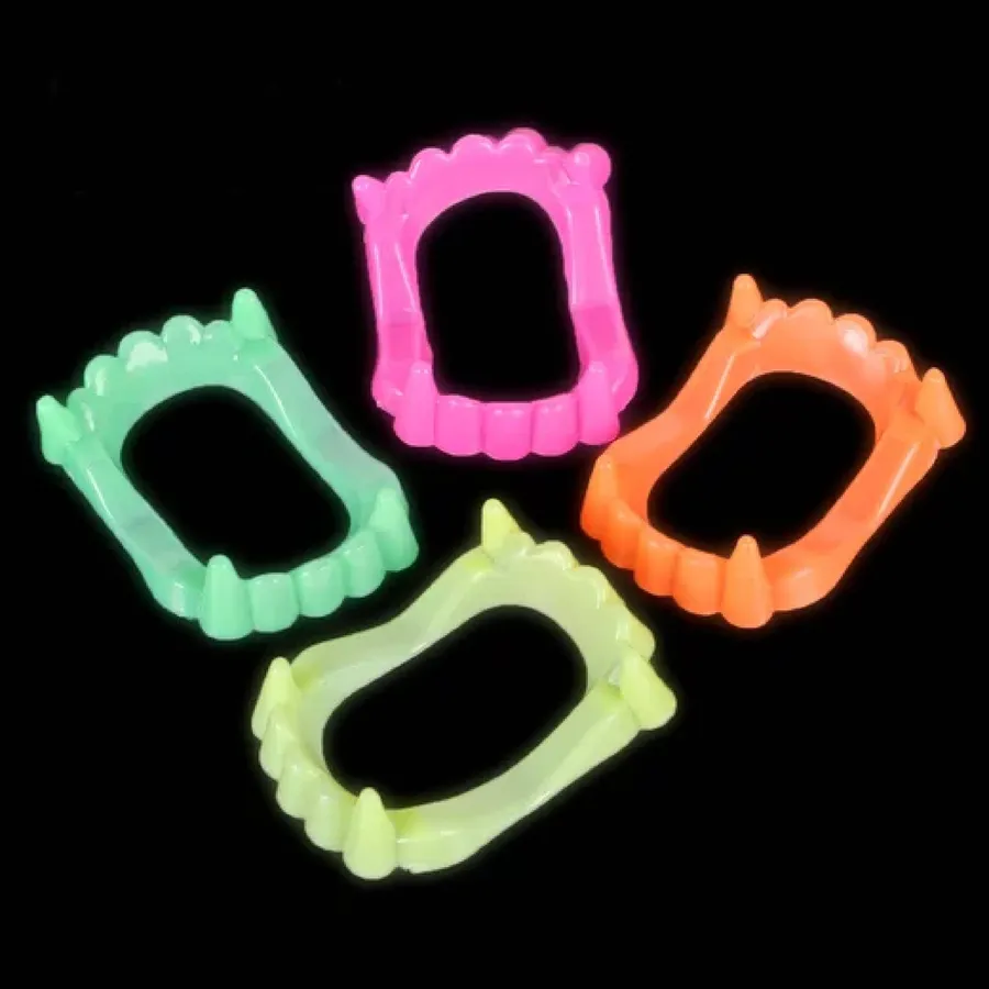 Teeth Neon Fangs Teeth In Bulk — wholesale Party & Gifts by the case