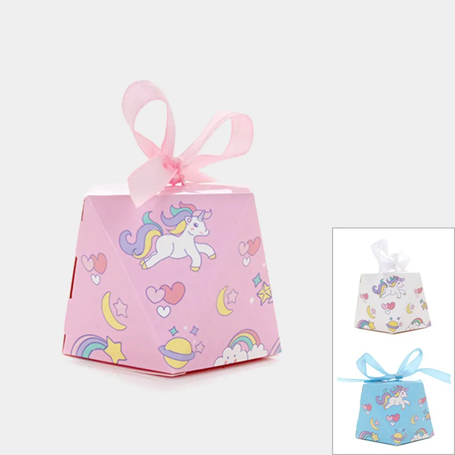 Unicorn Themed Gift Boxes with Ribbons - Assorted — wholesale Party & Gifts by the case