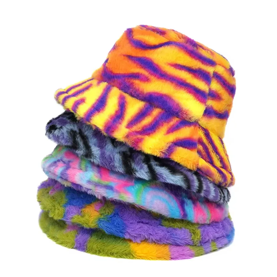 Winter Warm Fur Bucket Caps - Assorted — wholesale Apparel & Accessories by the case