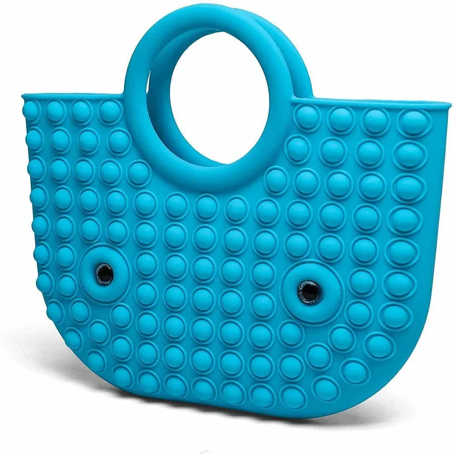 Fidget Sensory Toy Sky Blue Pop Bubble Tote Bag — wholesale Fidgets & Sensory by the case