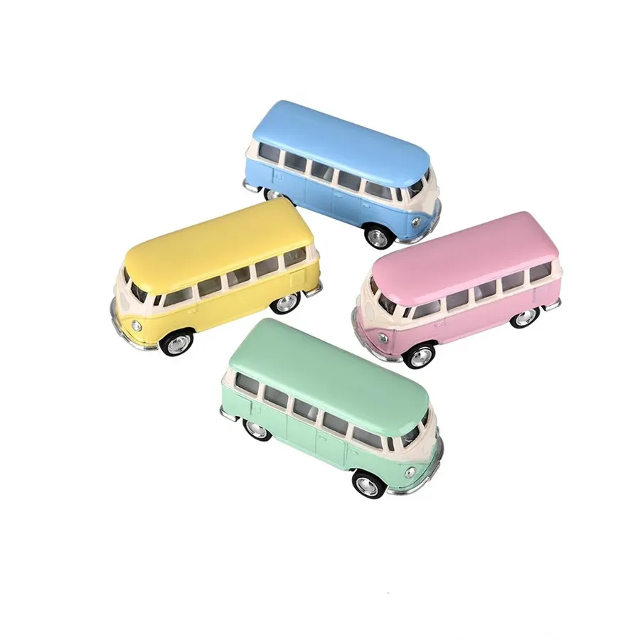 Mini Pull Back Bus Play Kids Toy- Assorted — wholesale Toys & Games by the case