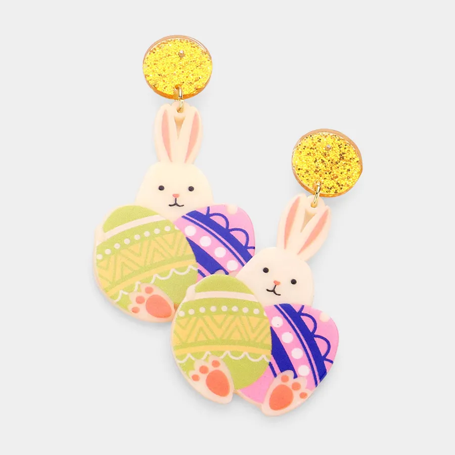 Resin Bunny Eggs Dangle Earrings — wholesale Apparel & Accessories by the case